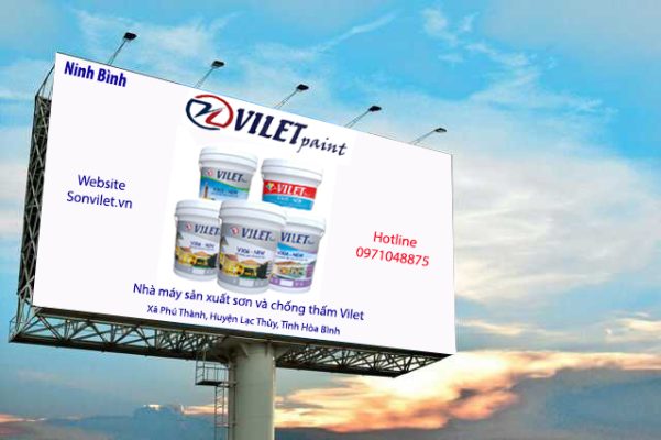 Phân phối sơn và chống thấm Vilet tại Ninh Bình - Sản phẩm chất lượng cho công trình xây dựng 1 Bien quang cao son Vilet tai Ninh Binh